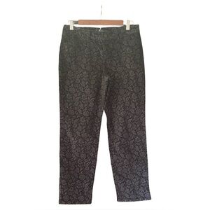 Talbots Black and Gray Straight Leg Pants velvet feel